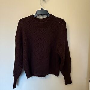 Old Navy Women's Dark Brown Crew Neck Sweater